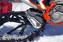 Pás ma vlastné odpruženie - KTM 500 EXC s kitom Polaris Timbersled - Mega zábava snow bike na na snehu - Camso DTS 129