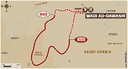 Dakar 2022 - 9. etapa - Wadi Ad Dawasir - mapa