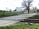železničné priecestie pri železničnej stanici Rohatec ešte na Morave