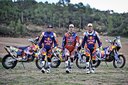 KTM tím - Dakar 2015 - zľava Sam Sunderlan, Jordi VIladoms, Marc Coma