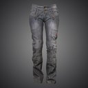 4SR kevlarové moto rifle Jeans Lady Star Grey