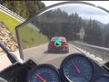 BMW M3 vs. Yamaha Fazer 1000 Jaufenpass , Taliansko
